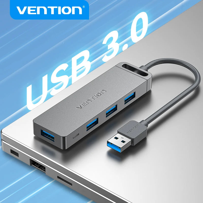 Concentrador USB Vention de alta velocidad con 4 puertos