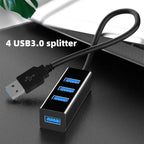 Portable 4-Port USB 3.0