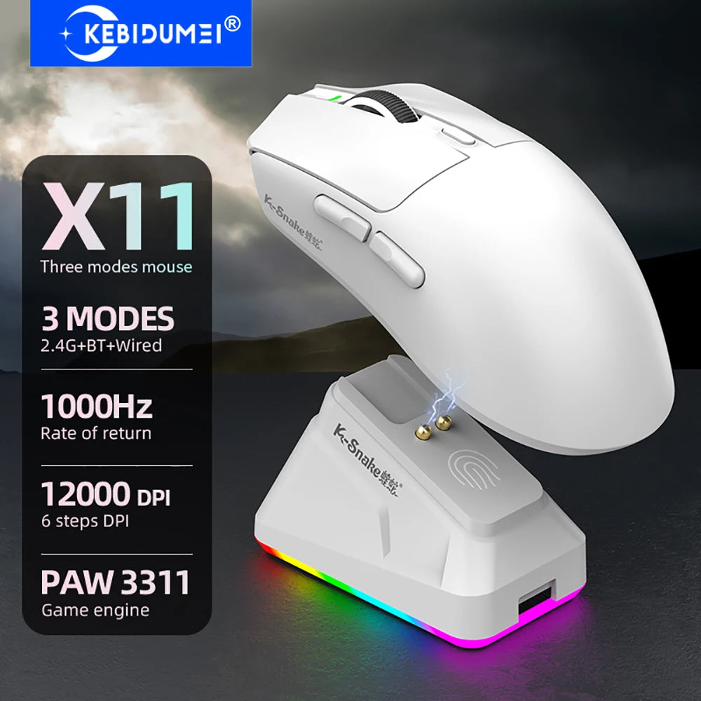 Ratón Bluetooth X11 PAW3311 con tres modos de funcionamiento