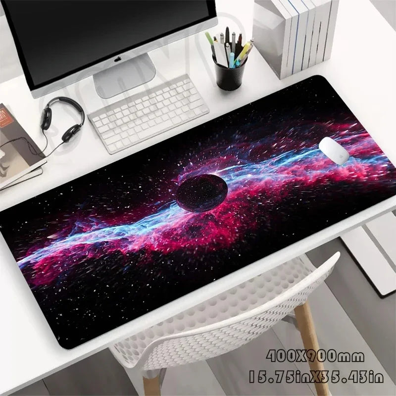 Alfombrilla de escritorio espacial para gamers