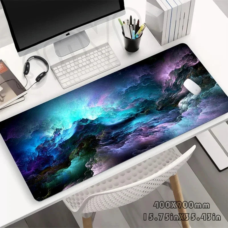 Alfombrilla de escritorio espacial para gamers