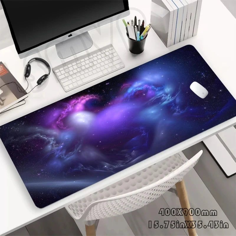 Alfombrilla de escritorio espacial para gamers