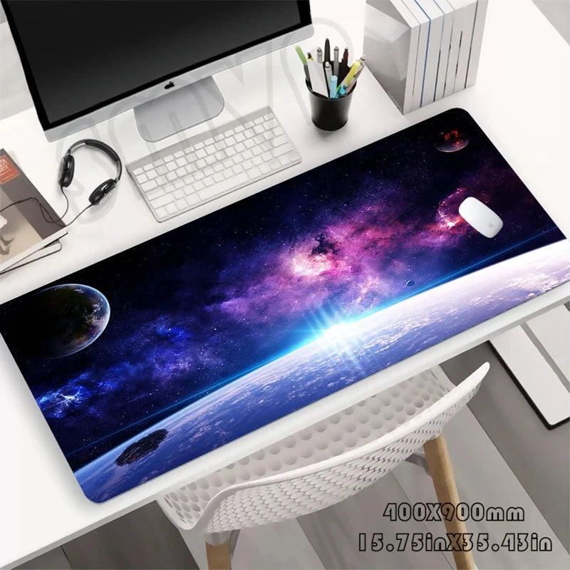 Alfombrilla de escritorio espacial para gamers