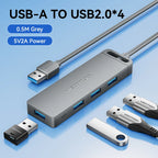 Concentrador USB Vention de alta velocidad con 4 puertos