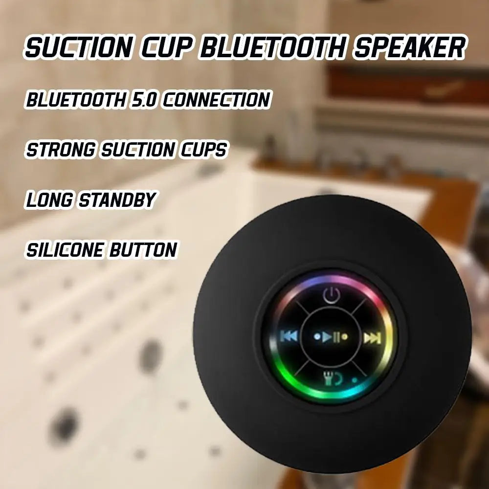 Altavoz Bluetooth resistente al agua con luces LED de colores
