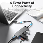 Concentrador USB Vention de alta velocidad con 4 puertos
