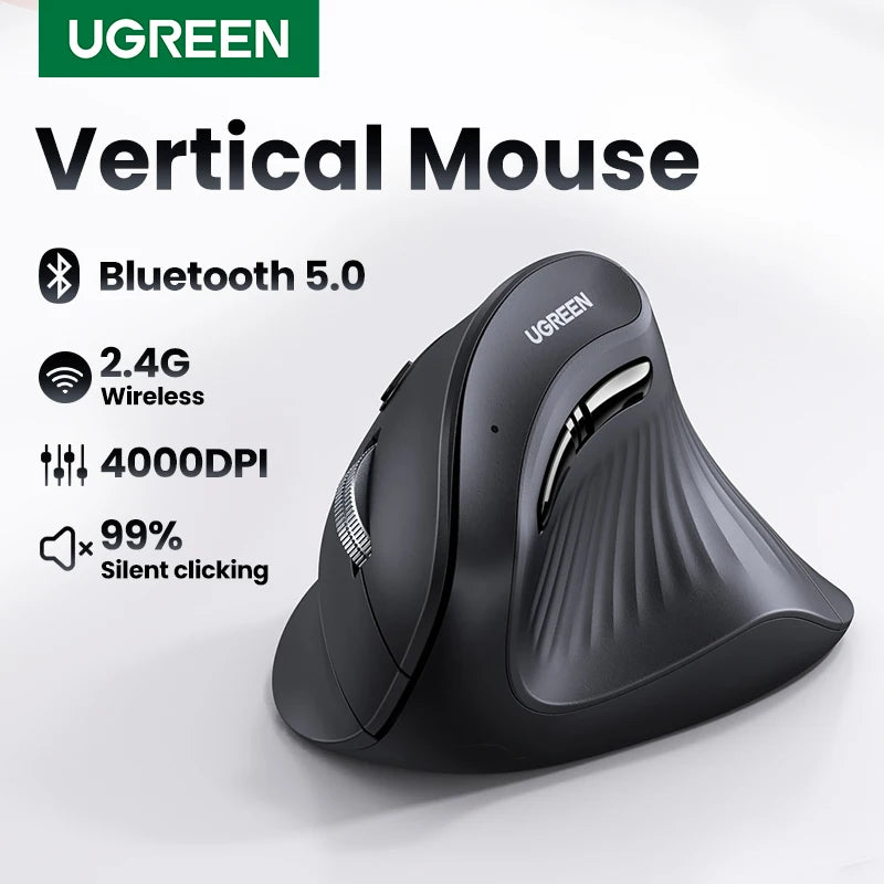 Ratón vertical inalámbrico Bluetooth UGREEN